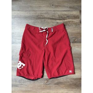 DC Red Logo Board Shorts